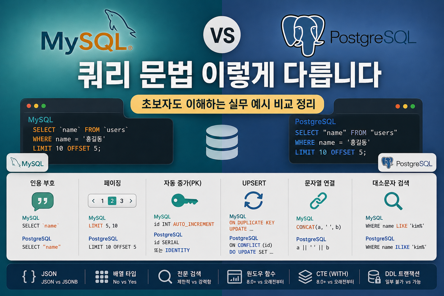 mysql-vs-postgresql-sql-syntax
